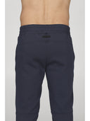 Pantaloni j-tech tuta uomo, in tessuto tecnico stretch nuance blu