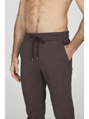 Pantaloni j-tech tuta uomo, in tessuto tecnico stretch nuance cacao