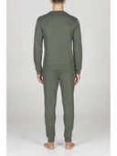 Completo homewear uomo, in soffice interlock di modal nuance verdone