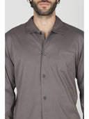 Pigiama cardigan in elegante jersey di cotone mercerizzato