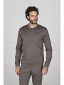 Pigiama cardigan in elegante jersey di cotone mercerizzato