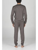 Pigiama cardigan in elegante jersey di cotone mercerizzato