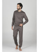 Pigiama cardigan in elegante jersey di cotone mercerizzato