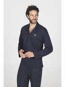 Pigiama cardigan in morbido modal, ispirazione tennis