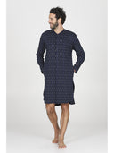 Camicia da notte in morbido interlock 100% cotone, con disegno fantasia