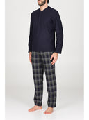 Pigiama serafino in confortevole jacquard di cotone Scozzese Julipet