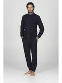 Pigiama uomo cardigan con zip in punto milano melange