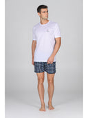 T-shirt uomo in jersey di puro cotone bianco