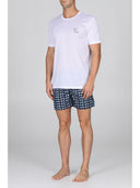 T-shirt uomo in jersey di puro cotone bianco
