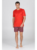 T-shirt estiva in jersey di puro cotone in tinta unita: bluette, rosso e avio