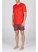 T-shirt estiva in jersey di puro cotone in tinta unita: bluette, rosso e avio