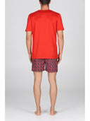 T-shirt estiva in jersey di puro cotone in tinta unita: bluette, rosso e avio