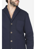Cardigan in morbida e calda felpa colore blu
