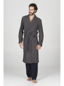 Elegante vestaglia uomo, in caldo jacquard di cotone