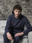 Felpa uomo con cappuccio, in tessuto tecnico stretch  j-tech, personalizzabile