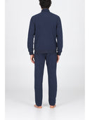 Tuta in morbida felpa blu, cardigan aperto con chiusura zip e tasche Blu Julipet