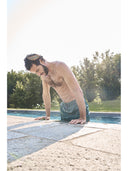 Lightweight microfiber beach shorts with frog pattern