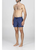 Boxer mare uomo, in leggera tela tinta unita blu