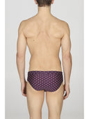 Beach briefs in patterned fabric