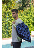 Soft sponge beach towel with optical design