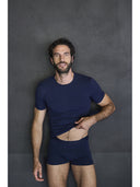 Boxer blu parigamba in jersey di cotone elasticizzato bipack