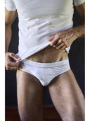 Slip bianco in jersey di cotone makò elasticizzato bipack