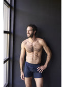 Boxer parigamba in interlock di puro cotone"doppia maglia" blu