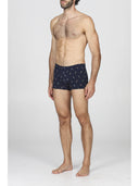Boxer parigamba in jersey di cotone elasticizzato con disegno subbuteo, confezione bipack