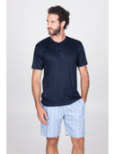 Pigiama serafino in lyocell mix&match Azzurro Julipet