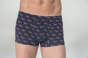Boxer in cotone bielastico stampato Blu Julipet